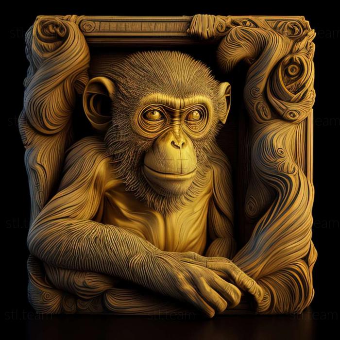 3D model Crystal monkey famous animal (STL)